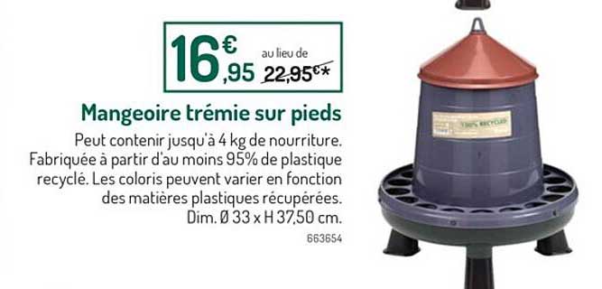 mangeoire trémie sur pieds