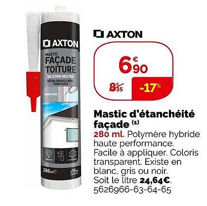 mastic d'étanchéité façade axton
