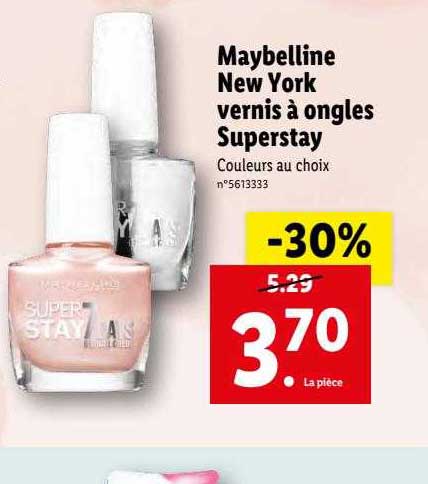 maybelline new york vernis à ongles superstay