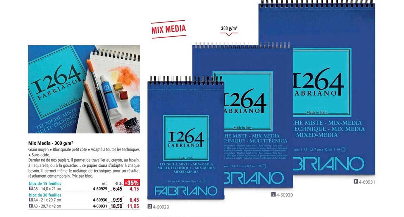 mix media 300 g m2 fabriano