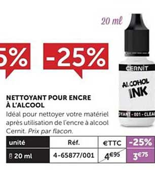 nettoyant pour encre à l'alcool