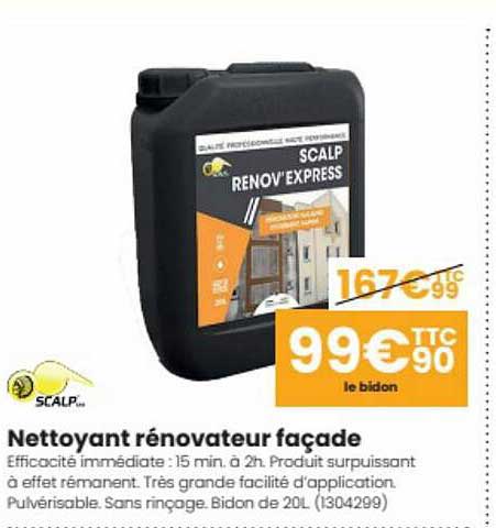 nettoyant rénovateur façade scalp