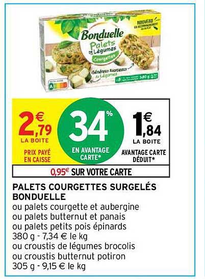 Palets Courgettes Surgelés Bonduelle