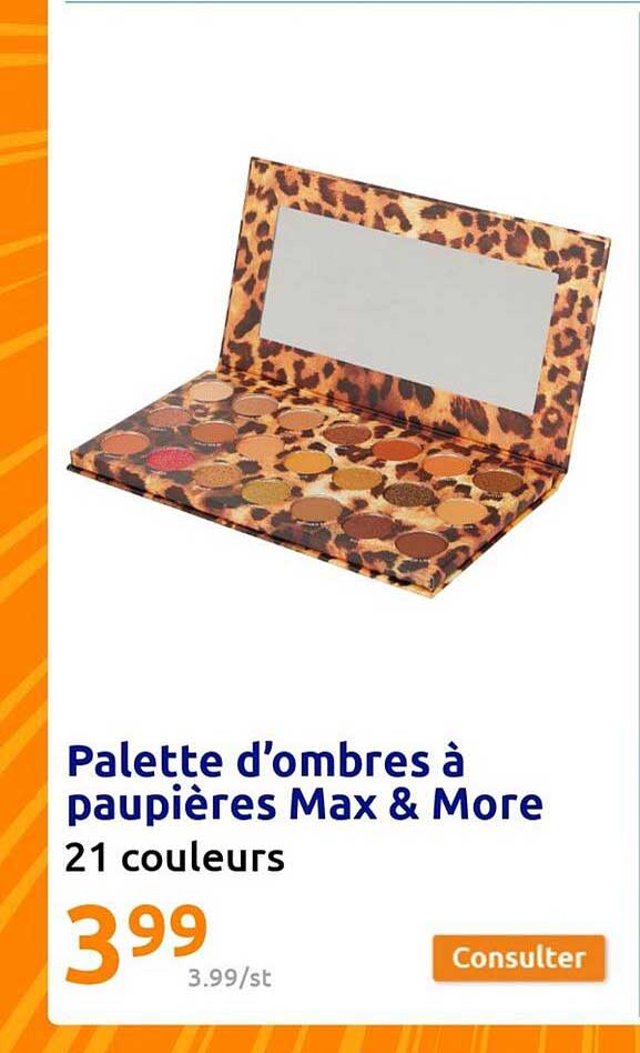 palette d'ombres à paupières max & more