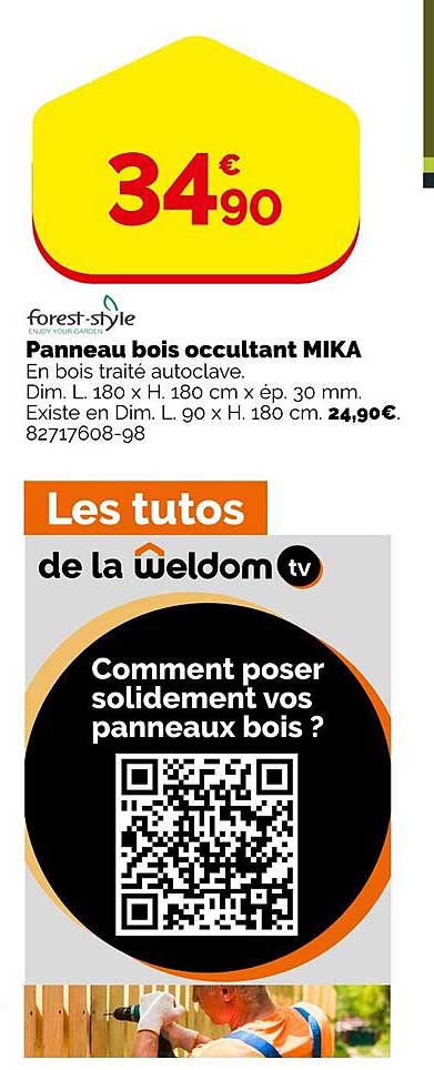 panneau bois occultant mika
