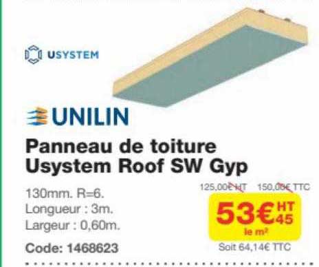 Panneau De Toiture Ysystem Roof Sw Gyp Unilin