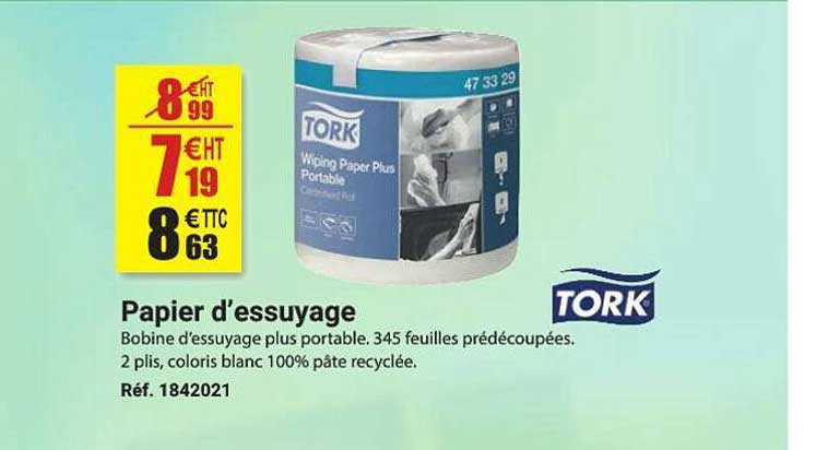 papier d'essuyage tork