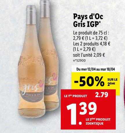 Pays D'oc Gris Igp