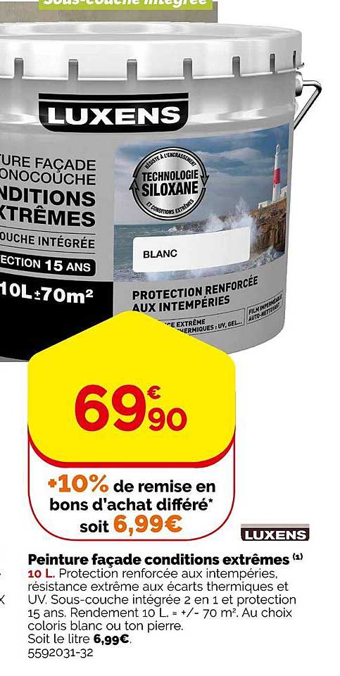 peinture façade conditions extrêmes luxens