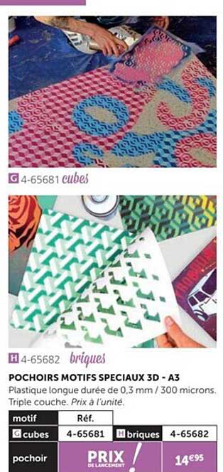 Pochoirs Motifs Speciaux 3d A3