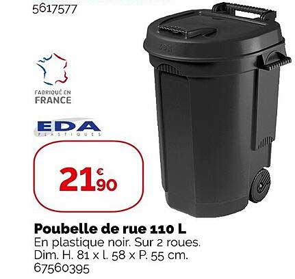 poubelle de rue 110l eda