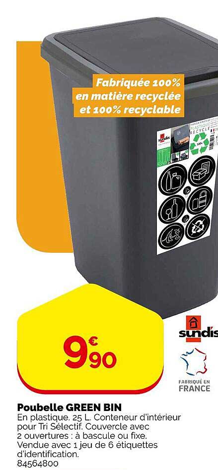 poubelle green bin sundis