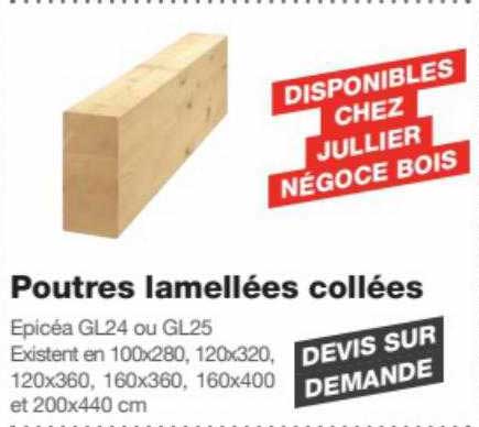 poutres lamellées collées