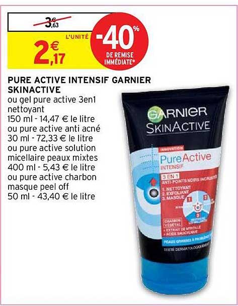 pure active intensif garnier skinactive