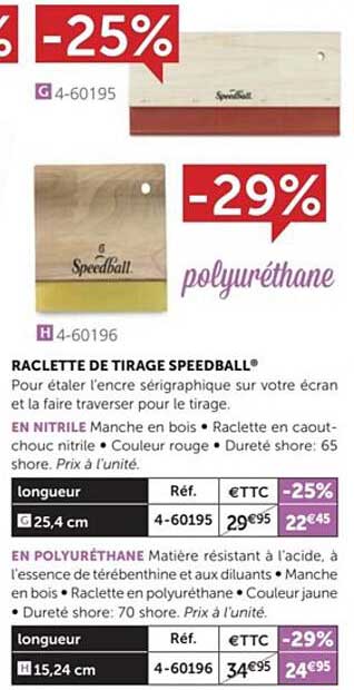 Raclette De Tirage Speedball