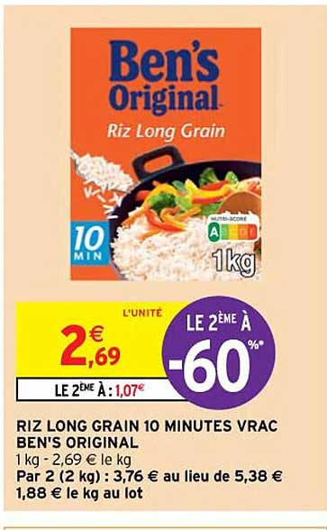 riz long grain 10 minutes vrac ben's original