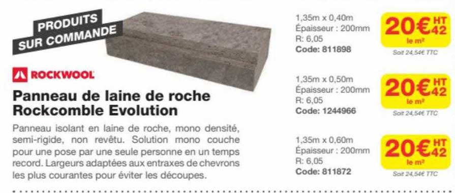 rockwool panneau de laine de roche rockcomble évolution