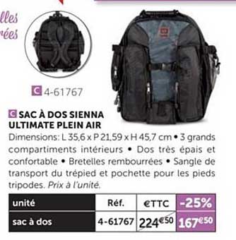 Sac à Dos Sienna Ultimate Plein Air