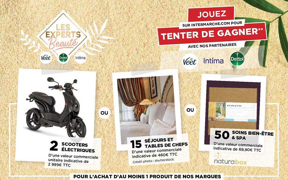 Scooters électriques Ou Séjours Et Tables De Chefs Ou Soins Bien-être & Spa