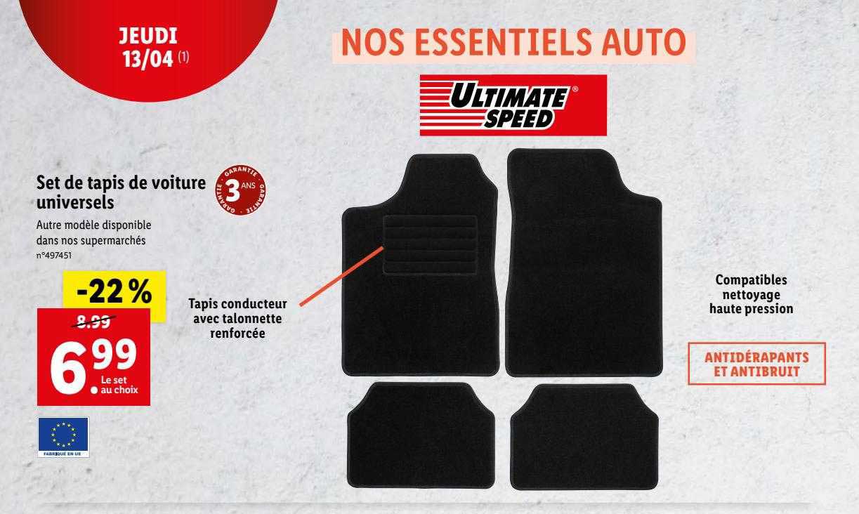 set de tapis de voiture universels ultimate speed