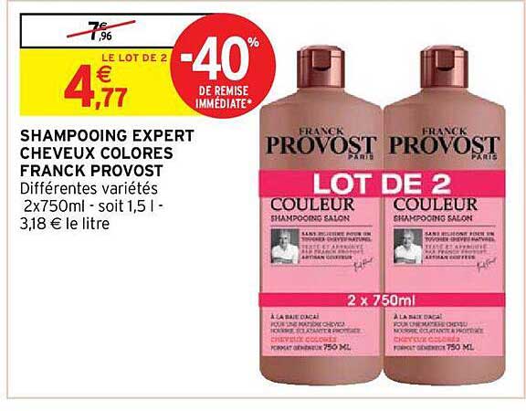 shampooing expert cheveux colorés franck provost