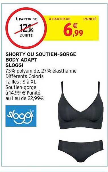 shorty ou soutien-gorge body adapt sloggi