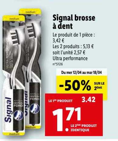 Signal Brosse à Dent -50% Sur Le 2ème