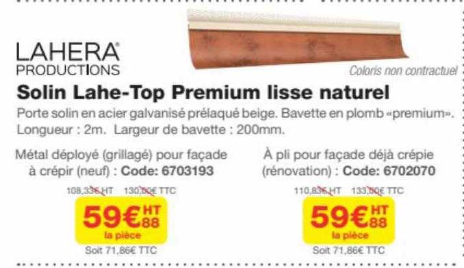 solin lahe-top premium lisse naturel