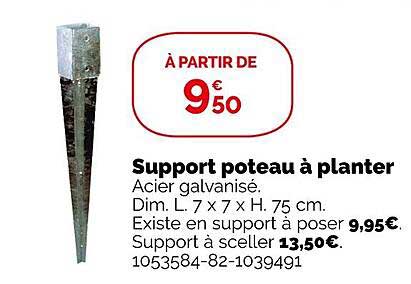 support poteau à planter