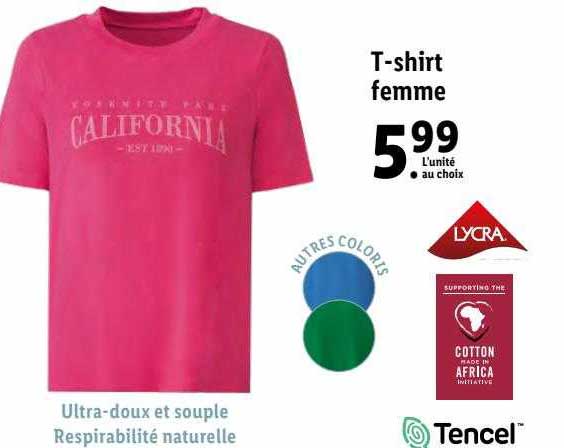 t-shirt femme tencel