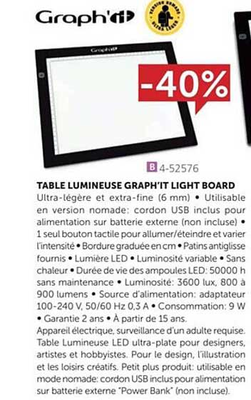 table lumineuse graph'it light board