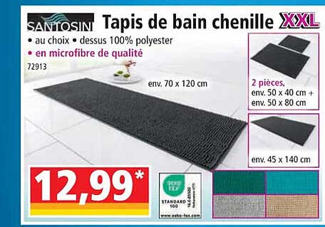 Tapis De Bain Chenille Xxl Santosini