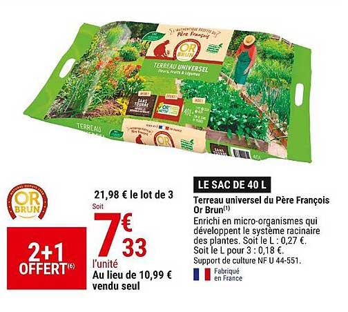 terreau universel du père françois or brun