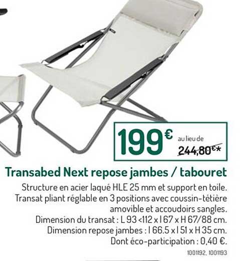 transabed next repose jambes-tabouret