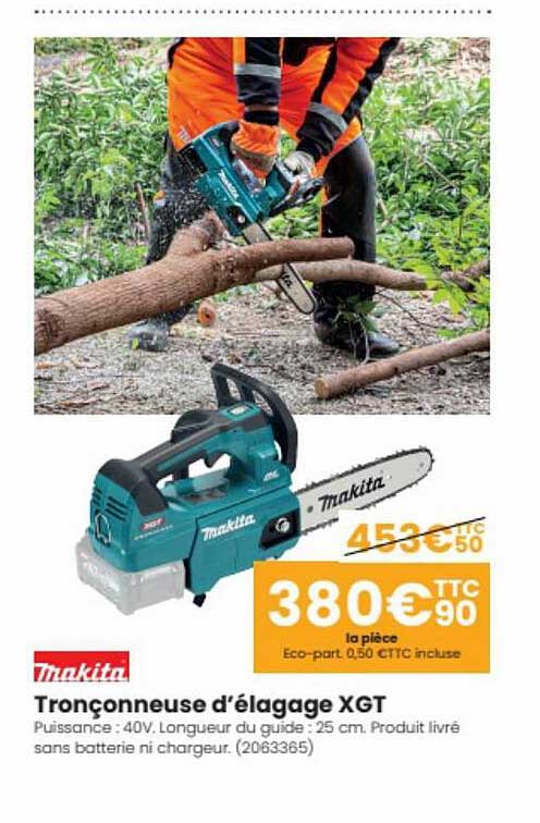 tronçonneuse d'élagage xgt makita