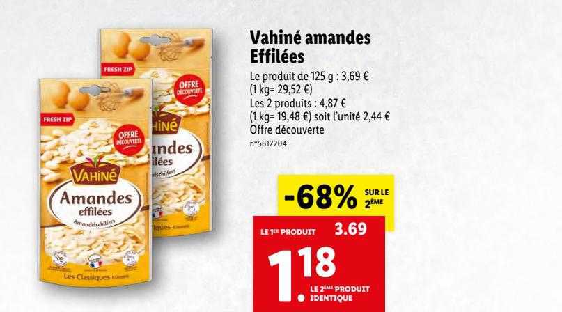 vahiné amandes effilées