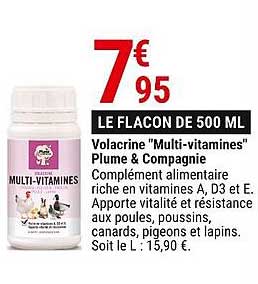 Volacrine "multi-vitamines" Plume & Compagnie