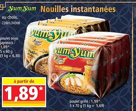 yum yum nouilles instantanées