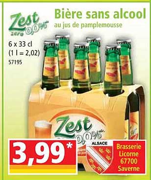 zest bière sans alcool