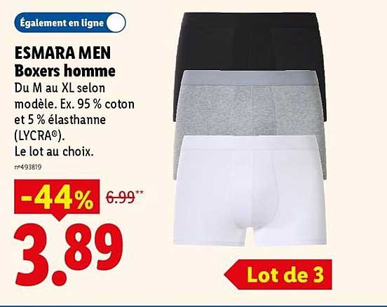 ESMARA MEN Boxers homme