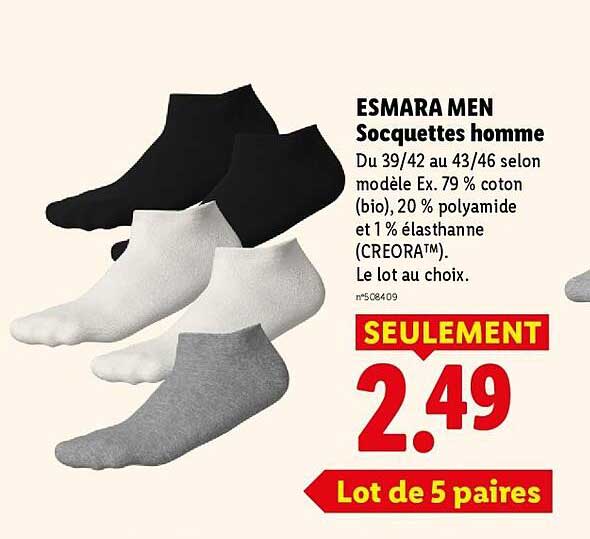 ESMARA MEN Socquettes homme
