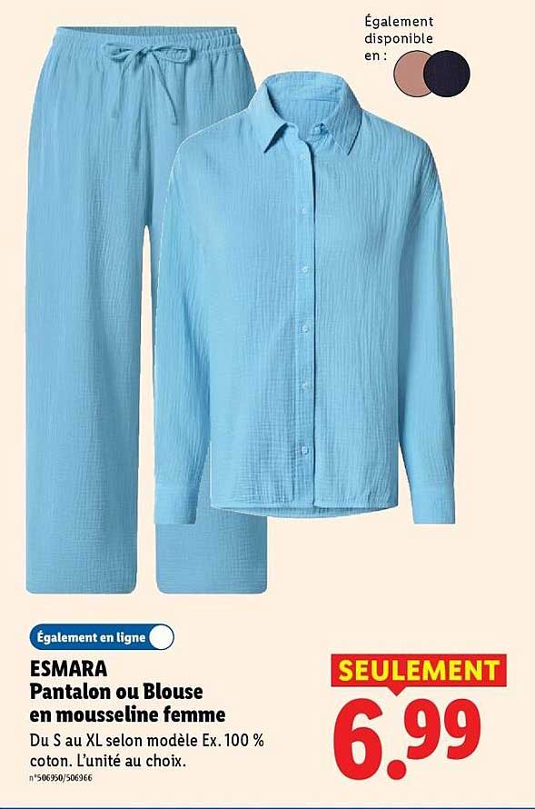 ESMARA Pantalon ou Blouse
