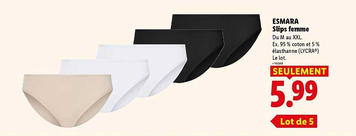 ESMARA Slips femme