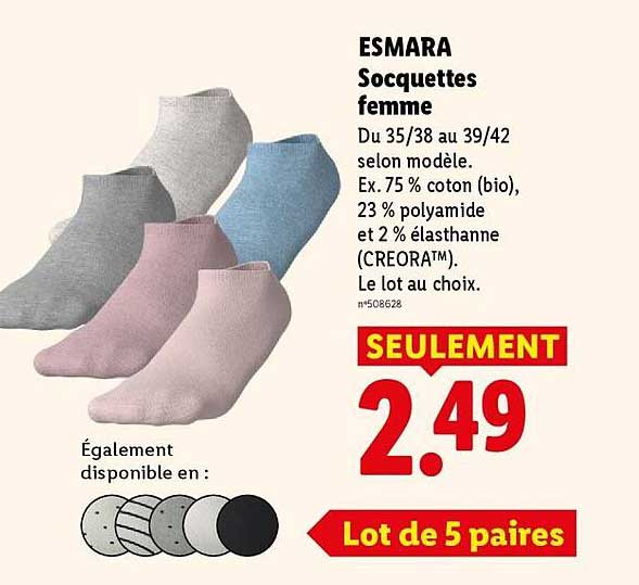 ESMARA Socquettes femme