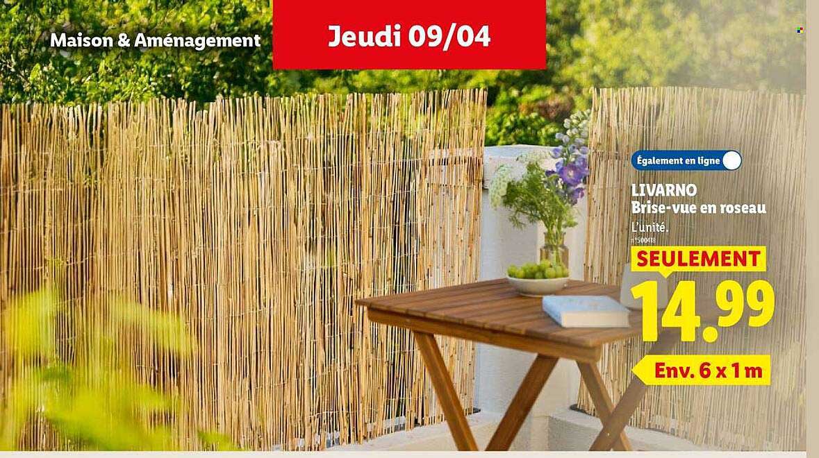 LIVARNO Brise-vue en roseau