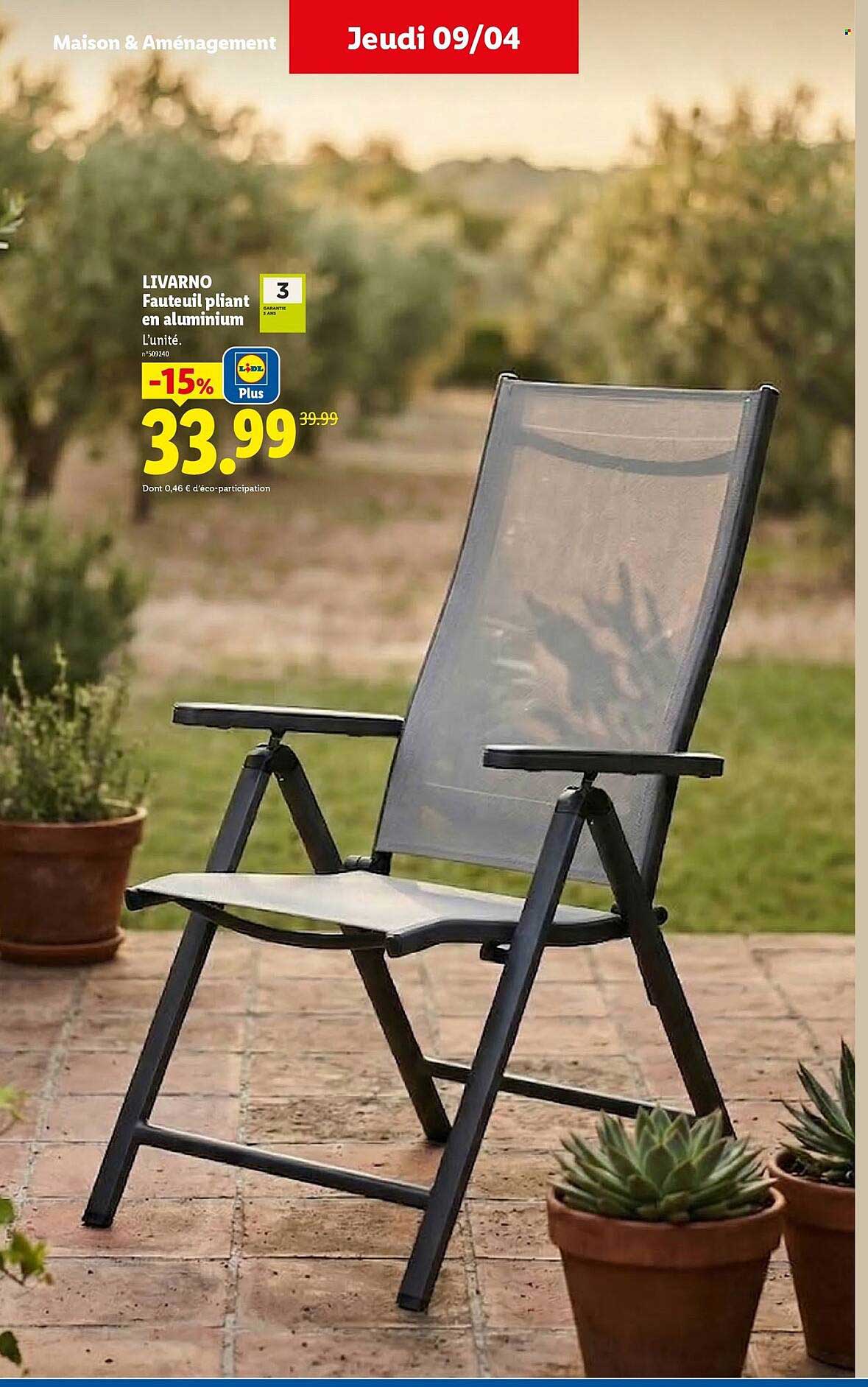 LIVARNO Fauteuil pliant