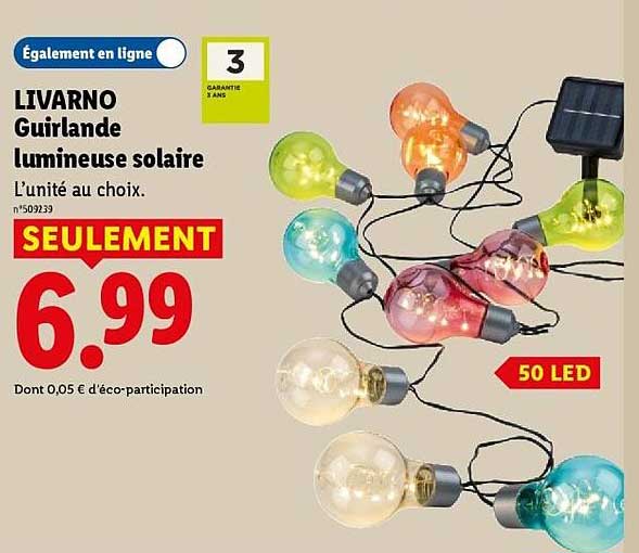 LIVARNO Guirlande lumineuse solaire