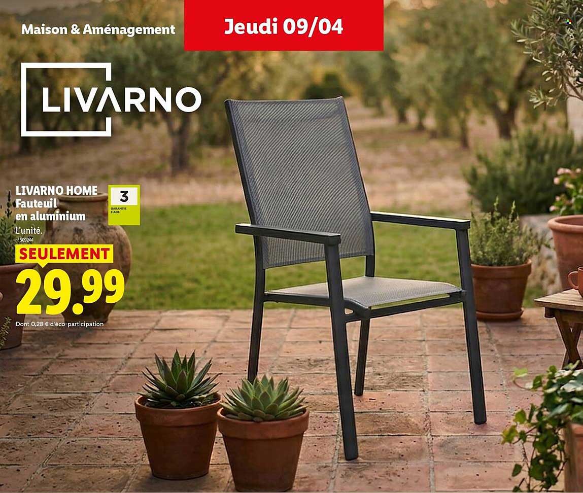 LIVARNO HOME Fauteuil en aluminium