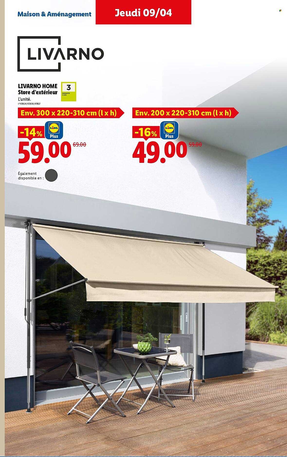 LIVARNO HOME Store d’extérieur