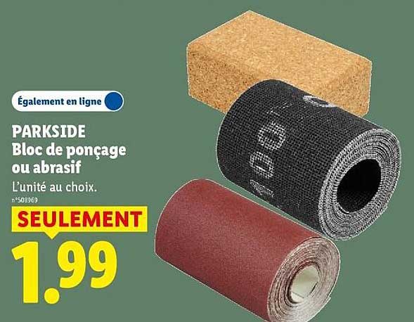 PARKSIDE Bloc de ponçage ou abrasif